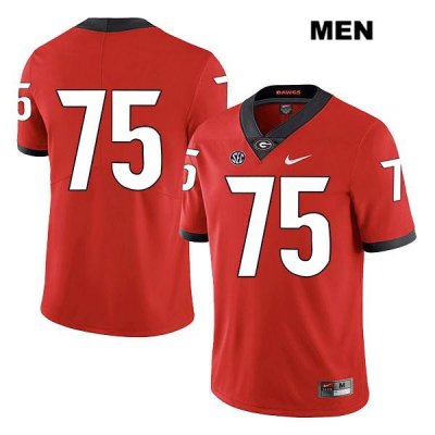 Men's Georgia Bulldogs NCAA #75 Owen Condon Nike Stitched Red Legend Authentic No Name College Football Jersey YJS2554SY